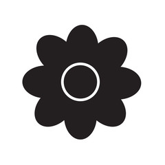Fototapeta na wymiar flower icon on white background. flower sign.