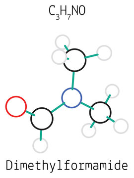 Dimethylformamide C3H7NO molecule