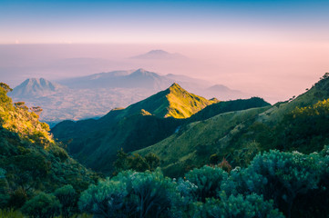 Mountainous landscape in Java