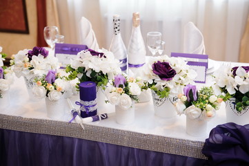 wedding banquet in a restaurant - wedding decorations
