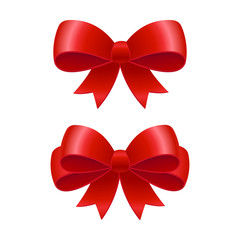 Red ribbon bow