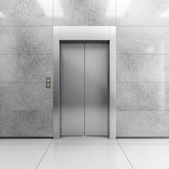 Modern steel elevator