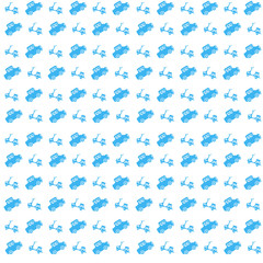 baby background for boys. Vector of Transportation blue car pattern vector illustration