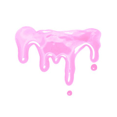 Pink paint (nail varnish) on a white background