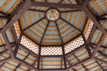 roof structure from the inside as a background