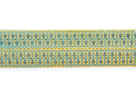 closed up cable module on white background