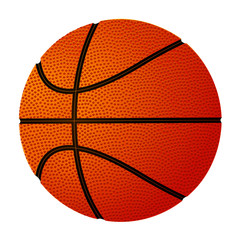 Basketball ball over white background. Vector