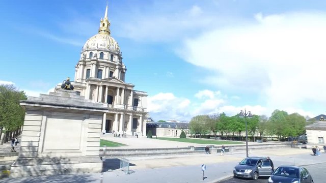 Driving throught the streets of Paris, France