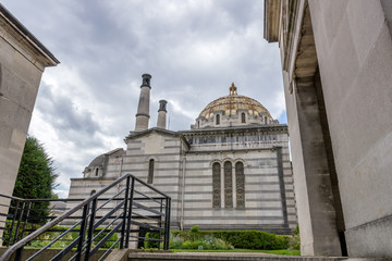Illustration of the cemetery Pere Lachaise in Paris, France..
