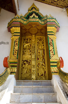 Porte pagode Haw Pha Bang -  Luang Prabang - Laos