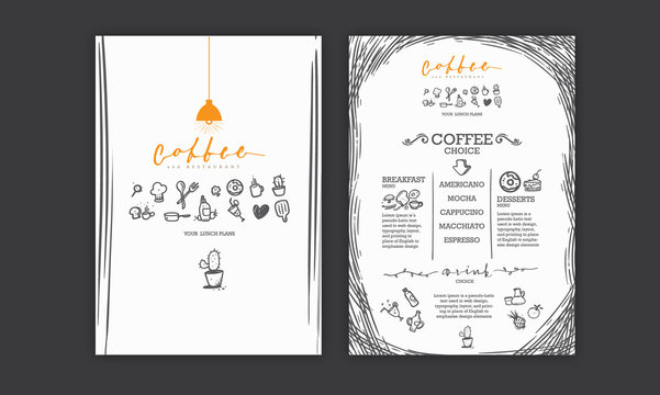 Creative menu design. Menu template and layout menu.