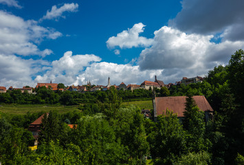 Fototapeta na wymiar Stadtpanorama von Rothenburg