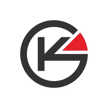 letter c and k logo vector