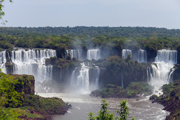Fototapeta na wymiar great Iguazu Falls. Natural Wonder of the World