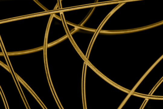 yellow cable on the black background. The inversion