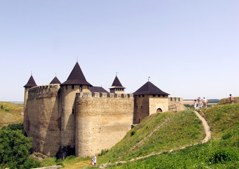 Fototapeta na wymiar Medieval fortress in Khotyn