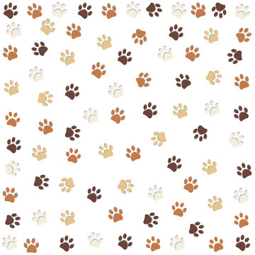 Dog paw print pattern