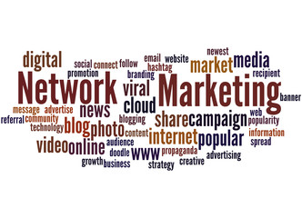 Network marketing, word cloud concept 6