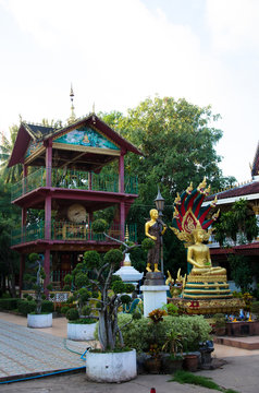 Tambour au temple Wat Chanthaboury à Vientiane