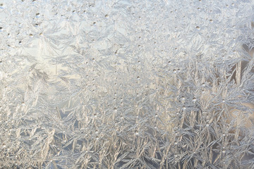 Frozen window glass