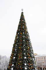 Fototapeta premium City Christmas tree