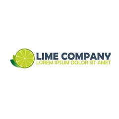 Lime logo company. Citrus. Vector logo illustration.