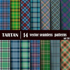 Set Tartan Seamless Pattern