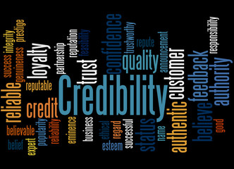 Credibility, word cloud concept 6