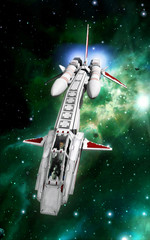 Spaceship long range fighter