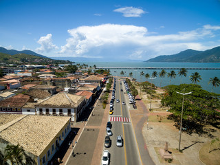 Aerial View of Sao Sebastiao, Sao Paulo, Brazil