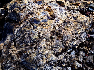 Volcano rocks closeup