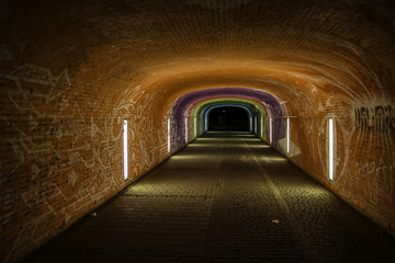 Fototapeta na wymiar Munich City Graffiti Tunnel
