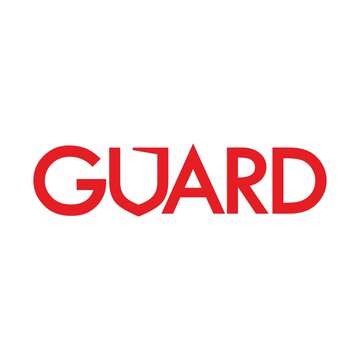 guard logo vector with shield symbol on the letter U.