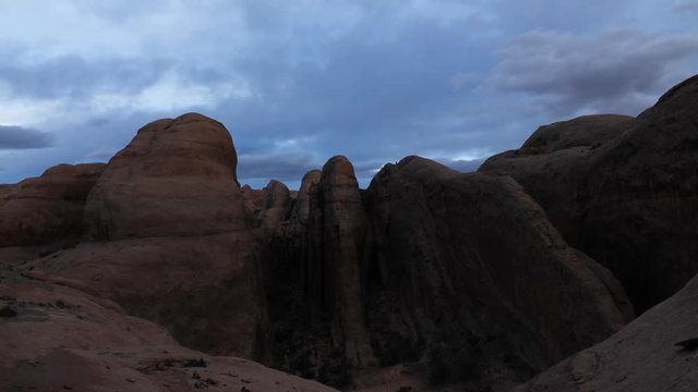 Time lapse of Sandstone Fins Near Moab, Utah