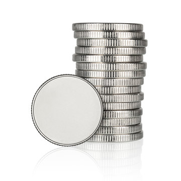 Silver Coin Stack