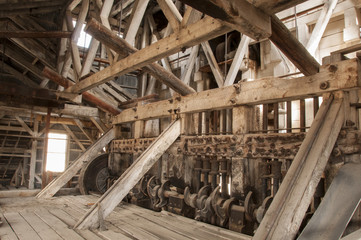 Upper Level of Bodie Stamp Mill. The mill was used to crush gold ore from nearby mines.