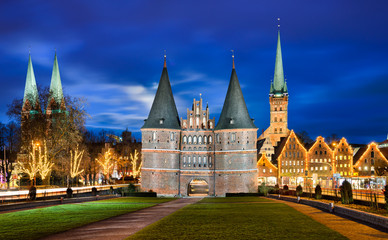 Obraz premium Holstentor in Lubeck, Deutschland