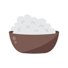 Porridge plate vector illustration.