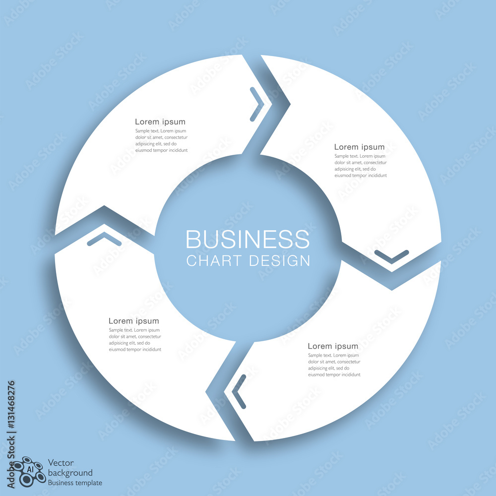Canvas Prints business chart design 4-step #vector graphic