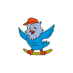 Owl animal vector cartoon character