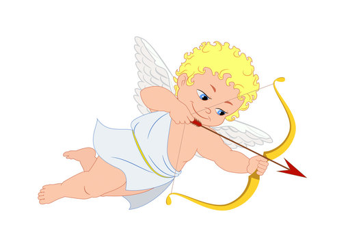 The cupid for Valentine's Day or weddings
