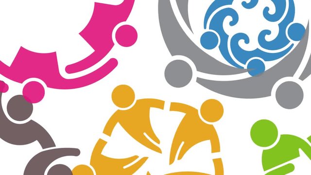 People Group Social Networking Motion Graphic