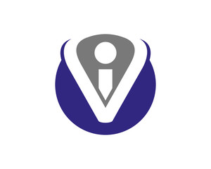 vi iv letter logo icon