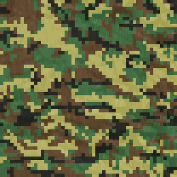 Seamless, Digital Camouflage pattern vector

