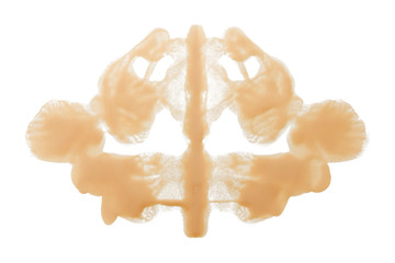 Nude color abstract shape nail varnish on background