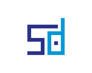 SD letter logo template 3
