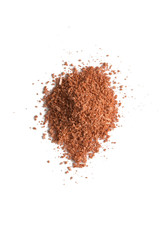 Orange color Face make up powder on background
