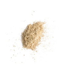 Beige color Face make up powder on background