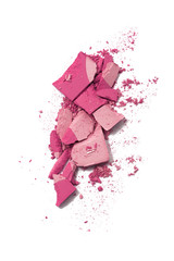 Two tone Pink color eye shadow makeup on background