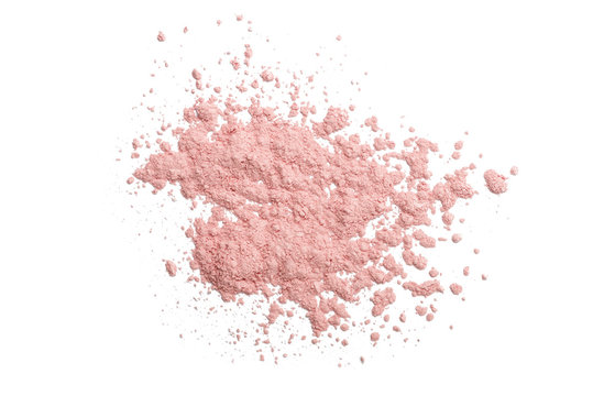 Pink color Foundation powder makeup on background